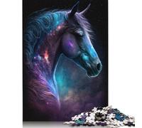 1000 Pieces Galaxy Space Horse Jigsaw Puzzles Adults Difficulty Jigsaw Puzzles Education Toys Games 1000pcs (75x50cm)