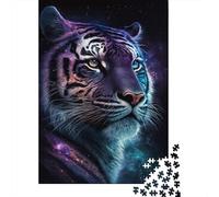 1000 Pieces Galaxy Tiger for Adults Difficult Jigsaw Paper Puzzle for Adults Christmas Eve Gifts 1000pcs (38x26cm)