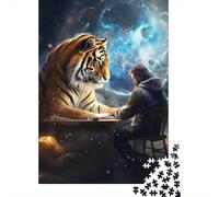 1000 Pieces Galaxy Tiger Piano Wood Puzzles Wooden Puzzles for Adults& Teenagers Age 12 Years Up 1000pcs (75x50cm)