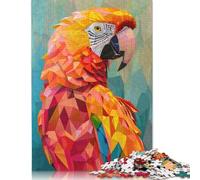 1000 Pieces Geometric Parrot Creative Square Jigsaw Puzzles for Adults And Paper Puzzles Challenging Game 38x26cm/1000pcs