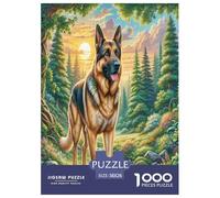 1000 Pieces German Shepherd Dog Jigsaw Puzzles for Adults Family Challenge Toys Jigsaw Puzzle Home Decoration for The Whole for Women, Gifts for Men 38x26cm/1000pcs