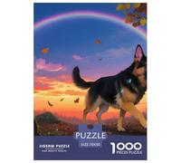 1000 Pieces German Shepherd Jigsaw Puzzle Adults Teens Fun Relaxation Activity Pet Dog Precision Fit Gift Box 70x50cm/1000pcs