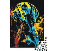 1000 Pieces German Shorthaired Pointer Dog Jigsaw Puzzles for Adults Wooden Puzzle Educational Game for Adult Teenagers 1000pcs (38x26cm)