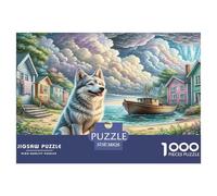 1000 Pieces German Spitz Jigsaw Puzzles for Adults Challenging Game Jigsaw Puzzle Home Decoration for The Whole for Women, Gifts for Men 38x26cm/1000pcs