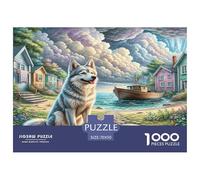 1000 Pieces German Spitz Jigsaw Puzzles for Adults Family Challenge Toys Jigsaw Puzzle Home Decors for The Whole for Women, Gifts for Men 70x50cm/1000pcs