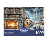 1000 Pieces German Wirehaired Pointer Jigsaw Puzzles for Adults Educational Games Jigsaw Puzzle Home Decoration for Adults Gifts 38x26cm/1000pcs
