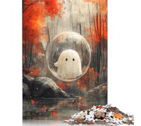 1000 Pieces Ghost in A Bubble for Adults Difficult Jigsaw Paper Puzzle for Adults Christmas Eve Gifts 1000pcs (38x26cm)