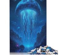 1000 Pieces Giant Jellyfish in Alien Landscape Jigsaw Puzzles for Adults Paper Puzzles for Teenagers Gifts Jigsaw Puzzles for Adult 38x26cm/1000pcs