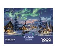 1000 Pieces Gift Puzzle - Winter Town, Building Impossible Challenge Jigsaw Puzzles for Adults, Educational Toy & Home Decor 70x50cm/1000pcs