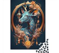 1000 Pieces Giraffe Enchantment Spells Puzzle for Adults Wooden Puzzles Jigsaw Puzzles for Adults Educational Game Challenge Toy 1000pcs (75x50cm)
