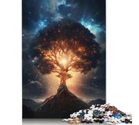 1000 Pieces Glowing Tree of Life Art Puzzles Jigsaw Adults Difficulty Jigsaw Puzzle Relaxing Games Toy 1000pcs (75x50cm)