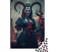 1000 Pieces Goat Devil for Adults Difficult Jigsaw Paper Puzzle for Adults Christmas Eve Gifts 1000pcs (38x26cm)
