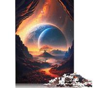 1000 Pieces God Tree Planet Cosmos Jigsaw Puzzles Difficulty Jigsaw Puzzles Education Games Toys (38x26cm)