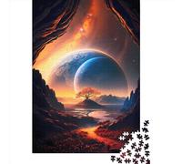 1000 Pieces God Tree Planet Cosmos Jigsaw Puzzles for Adults Wooden Puzzles for Adults Teenager Man Woman Gift 1000pcs (38x26cm)