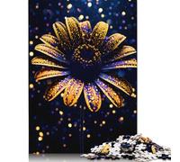 1000 Pieces Golden Cosmic Sunflower Jigsaw Puzzles Adults Difficulty Puzzles Strengthen Relationships between Family Members 1000pcs (75x50cm)