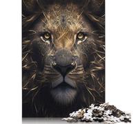 1000 Pieces Golden Lion Portrait Puzzles Jigsaw Adults Difficulty Jigsaw Puzzle Relaxing Games Toy 1000pcs (75x50cm)