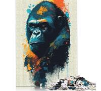1000 Pieces Gorilla Art Style 3 for Adults Difficult Jigsaw Puzzles Puzzle Jigsaws for Adults Family Activity Jigsaw Puzzles 1000pcs (75x50cm)