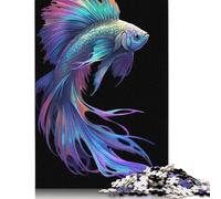 1000 Pieces Green And Purple Betta Puzzle Adult Jigsaw Puzzle Relax Puzzles Games 1000pcs (75x50cm)