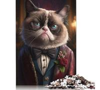 1000 Pieces Grumpy Cat Fancy Suit Puzzles Jigsaw Adults Difficulty Jigsaw Puzzle Relaxing Games Toy 1000pcs (75x50cm)
