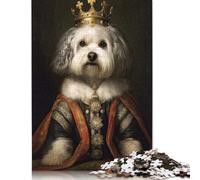 1000 Pieces Havanese The King Square Jigsaw Puzzles for Adults And Wooden Puzzles Children Puzzles 1000pcs (75x50cm)