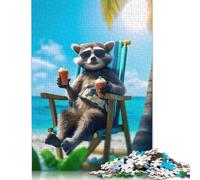 1000 Pieces Healing The Beach Jigsaw Puzzles Adults Difficulty Puzzles Strengthen Relationships between Family Members 1000pcs (38x26cm)
