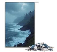 1000 Pieces Heavy Rain on The Coastline Puzzles for Adults Wooden Jigsaw Family Games 1000 PCS(38x26cm)