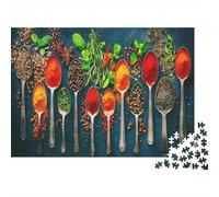 1000 Pieces Herbs Art Jigsaw for Adults Paper Puzzle Culinary Kitchen Decor Mind Training 38x26cm/1000pcs