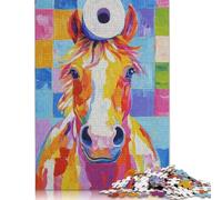 1000 Pieces Horse with Toilet Paper Jigsaw Puzzles Puzzles for Teenagers Gifts for Adults Puzzle Gifts 1000pcs (75x50cm)