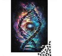 1000 Pieces Human DNA In The Space1 Creative Square Wooden Jigsaw Puzzles for Adults Educational Game Challenge Toy 1000pcs (75x50cm)