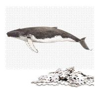 1000 Pieces Humpback Whale Megaptera Creative Square Wooden Jigsaw Puzzles for Adults Educational Game Challenge Toy 1000pcs (75x50cm)