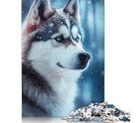1000 Pieces Husky Snowing Jigsaw Puzzles Adults Difficulty Jigsaw Puzzles Education Toys Games 1000pcs (38x26cm)