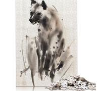 1000 Pieces Hyena Ink Illustration Jigsaw Puzzles Adults Difficulty Jigsaw Puzzles Education Toys Games 1000pcs (75x50cm)