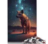 1000 Pieces Hyena Under The Starry Sky Jigsaw Puzzle Adults Difficulty Puzzles Educational Toy Games Family Decoration 1000pcs (75x50cm)