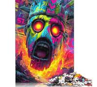 1000 Pieces Inferno of The Neon Spirit - Cyberpunk Expressionist Rage for Adults Difficult Jigsaw Puzzles Paper Puzzles for Teenagers Gifts Home Decoration Puzzle Toys 38x26cm/1000pcs