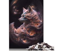 1000 Pieces Infinite Fox Jigsaw Square Puzzle for Adults Wooden Puzzles Unique Challenge Games 1000pcs (75x50cm)