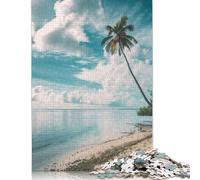 1000 Pieces Island Escape Ocean View Puzzle Jigsaw Adults Jigsaw Difficulty Jigsaw Educational Game Toy Family Decoration (38x26cm)