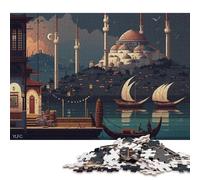 1000 Pieces Istanbul 02 Pixel Art Jigsaw Puzzles Wooden Puzzles for Adults & Teenager Brain Teaser Puzzles For Adults 1000pcs (75x50cm)