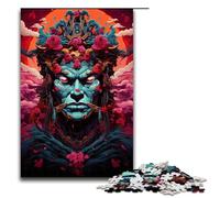 1000 Pieces Japanese Sakura Samurai Puzzles for Adults Wooden Jigsaw Family Games 1000PCS(75x50cm)