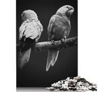 1000 Pieces Jigsaw Black White Parrot Jigsaw Educational Game Toy Family Decoration Adults Challenging 1000pcs (75x50cm)