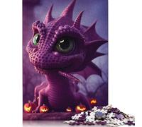 1000 Pieces Jigsaw Dragon Halloween Jigsaw Educational Game Toy Family Decoration Adults Challenging 1000pcs (75x50cm)