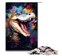 1000 Pieces Jigsaw for Adults There Are Lots of Colorful Splashes Around The Crocodil Puzzle Family Entertainment Toys Unique Home Decor And Gifts 75x50cm