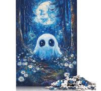 1000 Pieces Jigsaw Ghost in The Moonlight Forest Jigsaw Educational Game Toy Family Decoration Adults Challenging (75x50cm)
