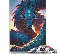 1000 Pieces Jigsaw Infernal Azure The Flame-Scaled Dragon Puzzle for Adults Paperboard Puzzles Educational Games Home Decoration Puzzle 38x26cm/1000pcs
