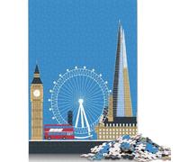 1000 Pieces Jigsaw London Skyline Illustration Puzzle for Adults Paperboard Puzzles Educational Games Home Decoration Puzzle 38x26cm/1000pcs