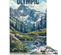 1000 Pieces Jigsaw Olympic National Park Puzzle for Adults Woodenboard Puzzles Educational Games Home Decoration Puzzle 1000pcs (75x50cm)