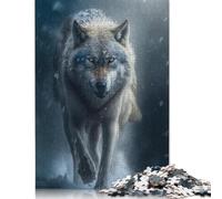1000 Pieces Jigsaw Puzzle Animal Universe Wolf Jigsaw Puzzles for Wood Puzzle Family Activity Size 75x50cm