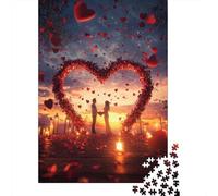 1000 Pieces Jigsaw Puzzle Art Happy Lovers Jigsaw Puzzles for Adults Woodenboard Puzzles Challenging Game 1000pcs (75x50cm)