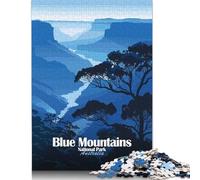 1000 Pieces Jigsaw Puzzle Blue Mountains National Park Australia Jigsaw Puzzles for Adults Woodenboard Puzzles Challenging Game 1000pcs (75x50cm)