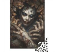 1000 Pieces Jigsaw Puzzle Cracked Skin Figure Emerging from Wall Jigsaw Puzzles for Adults Woodenboard Puzzles Challenging Game 1000pcs (75x50cm)