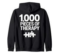1000 Pieces Jigsaw Puzzle Enthusiast Puzzle Lover Zip Hoodie